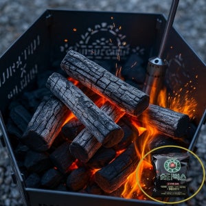 맹그로브 참숯 차콜 야자숯,비장탄,캠핑 바베큐 그릴 구이용 7KG 봉지숯(1kg-7개입)