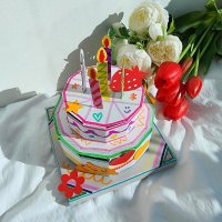 종이 케이크 모형케이크 페이퍼 소품 만들기 DIY 키트 생일 축하 파티 장식