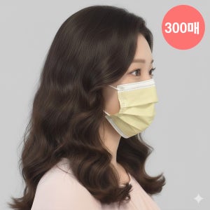 메디케이알 베이직핏 덴탈마스크 KF-AD 300매 L(대형), 상아, 300개