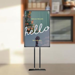 고급형 무선 배터리 CMRSLP-A1QBK-BA 광고 POP 배너 LED 라이트 패널
