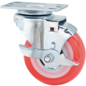 국산10cm(4인치)회전브레이크 우레탄 바퀴캐스터 5-12.5cm 무소음 CASTER중량