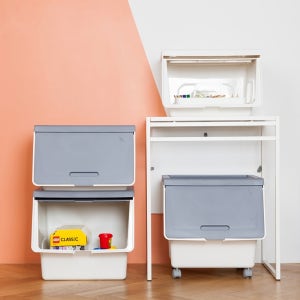 시스맥스 루맥스 슬라이딩리빙박스 슬림형 대형 펜트리수납함 옷 수납정리함