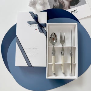 장네론 라귀올 커트러리 세트 양식기 집들이 결혼 선물 3p세트 아이보리