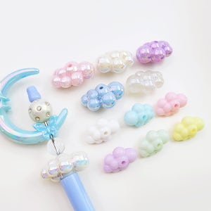 뭉게 구름 비즈 공예 구슬 볼펜 꾸미기 볼꾸 거꾸 핸드폰 스트랩 재료