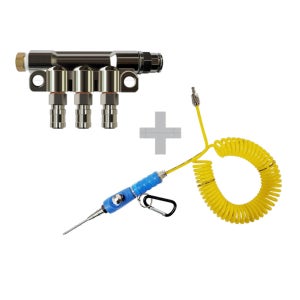 다중 분배용 매니폴더 어댑터3구(1개)+미니에어토출건(1개) 기본세트