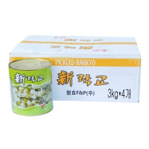 원효 락교 통조림 업소용 캔락교 3kg, 4개