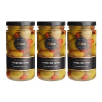 Belosa 터키쉬 레드 페퍼로 속을 채운 퀸 올리브 절임 통조림 340g 3개 Red Pepper Queen Olives