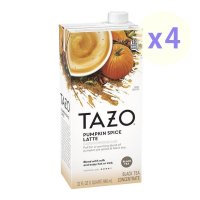 Tazo 타조 펌킨 스파이스 홍차 라떼 1:1 농축 원액 946ml 4개