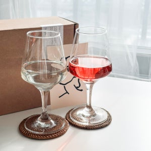 삼각 와인잔 세트 고블렛잔 예쁜 위스키 맥주컵 결혼 집들이 선물 390ml