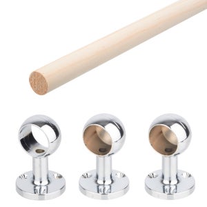 옷걸이봉 원목봉세트2590 단구양구25mmx64