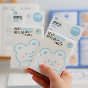 크림토끼 투명 반투명 점착 메모지 시험 오답 노트 다꾸 캘리그래피 선물 학생