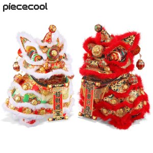 piececool 3d metal 퍼즐 chinese dance lion jigsaw model kits
