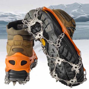 시즈올 등산용 미끄럼방지 경량 도시형 원밴드 19피크 아이젠+스트랩+파우치 세트