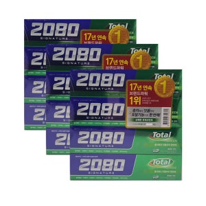 덴탈크리닉 2080 시그니처 토탈그린 치약 125g 12개 후레쉬민트