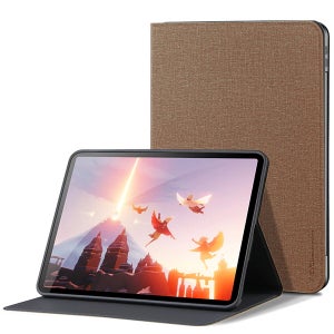 모던 심플 슬림 플립 패브릭 태블릿 케이스 stc047 브라운, 아이패드 10-11세대 27.7cm(10.9인치)