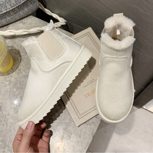 스웨이드 퍼안감 털 신발 숏 부츠 여성 겨울 방한화