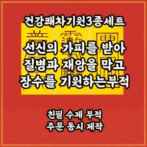 건강쾌차기원3종세트 선신의 가피를 받아 질병을 막고 건강을 기원하는 부적