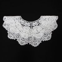 Summer Dress Blouse Fake Collars Shawl Wrap Women Lace Flower Embroidered Faux Collar[C00088229]