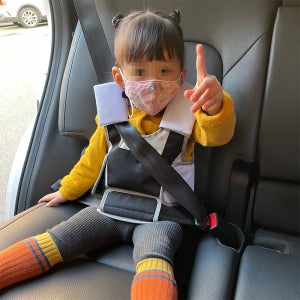 골든트리 마더핸즈 휴대용 조끼형 카시트 3~5세용 3점식 여행용 이동식 유아 안전벨트 보조카시트 주니어 차량용