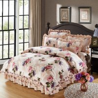 100% Cotton Soft Bedclothes Queen King size Bedding Sets Quilted Thick Bed spread Duvet [C00058076]