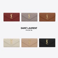 생로랑(YSL) 모노그램 마틀라세 플랩 장지갑 금장 엠보스 7color