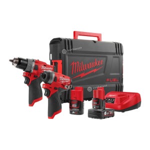 밀워키 콤보 세트 (GEN3) M12 FPP2A2-632X (12V 6.0Ah/3.0Ah) (함마드릴+임펙드라이버) M12 FPD2 / M12 FID2