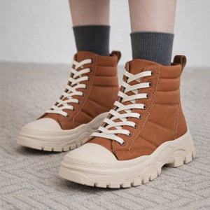 스프리스 여성 소가죽 믹스매치 쿠션 패딩부츠 방한화