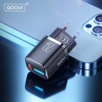 QOOVI-PD Usb c형 아이폰 충전기 20W 미니 빠른 충전 벽 어댑터 아이폰 13