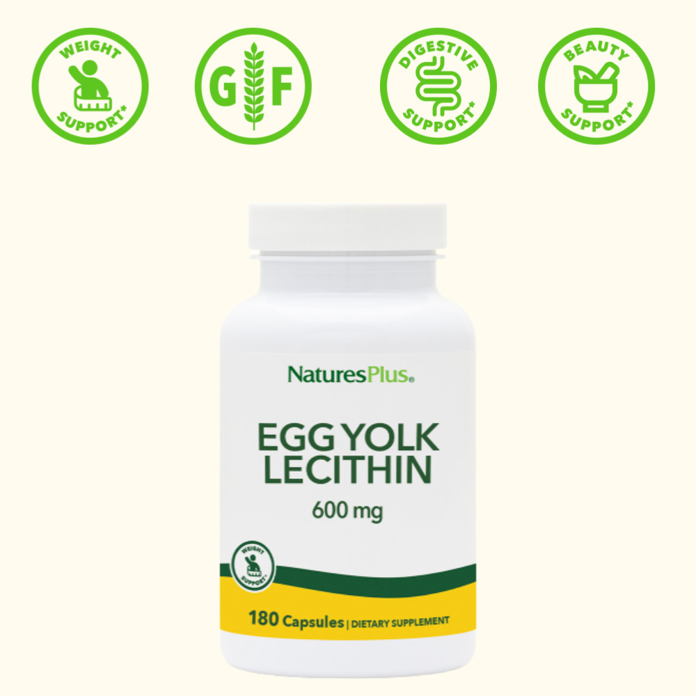 NaturesPlus 난황 난황유 난유 레시틴 600mg 180캡슐