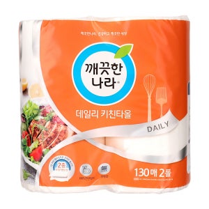 키친타월데일리 130매x2입/깨끗한나라