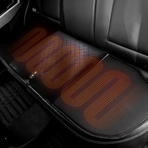 (12.15~21 오토슈퍼위크) 차량용 열선시트 전기방석 논슬립 온열시트 4.블랙 뒷좌석 12/24V