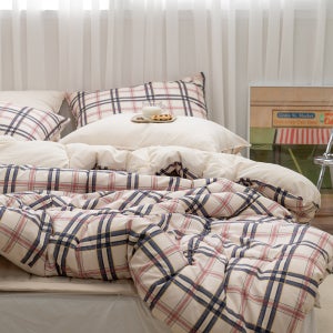 더블리 인디라 체크 마이크로 차렵이불 SS/Q 단품&세트 3컬러