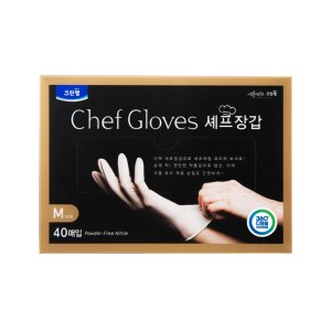 크린랩 니트릴 셰프장갑 40매 중 파우더프리