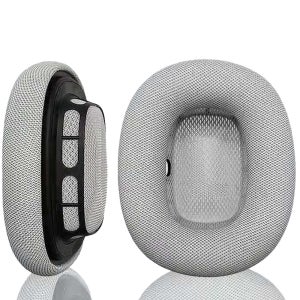 [호환]에어팟 맥스 이어쿠션 이어패드 헤드셋 커버 헤드폰 이어폰 커버 헤드폰캡 메쉬 실버