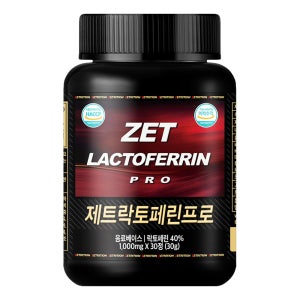 제트리션 제트락토페린프로 1000mg 30정 고함량 락토페린 알약