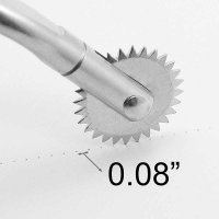 가죽 펀칭기 펀치 2mm 피치 오버 스티치 휠 스티치 공간 종이 천공 도구 룰렛 예술과 공예 sci88