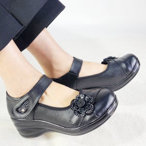 소가죽 부모님 신발 편한 어르신 키높이 100