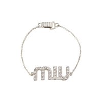 미우미우 크리스탈 로고 팔찌 MIU MIU Crystal logo bracelet