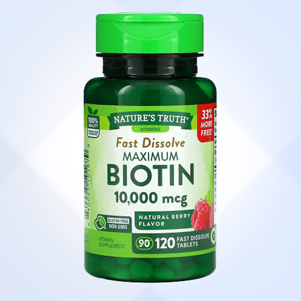 <b>네이처스트루</b> 맥시멈 biotin 비오틴 10000mcg 비타민 베리 120정
