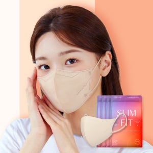 CLA 클라 라이트 KF94 슬림핏 새부리형 컬러 마스크 소형 스킨베이지 50매+50매