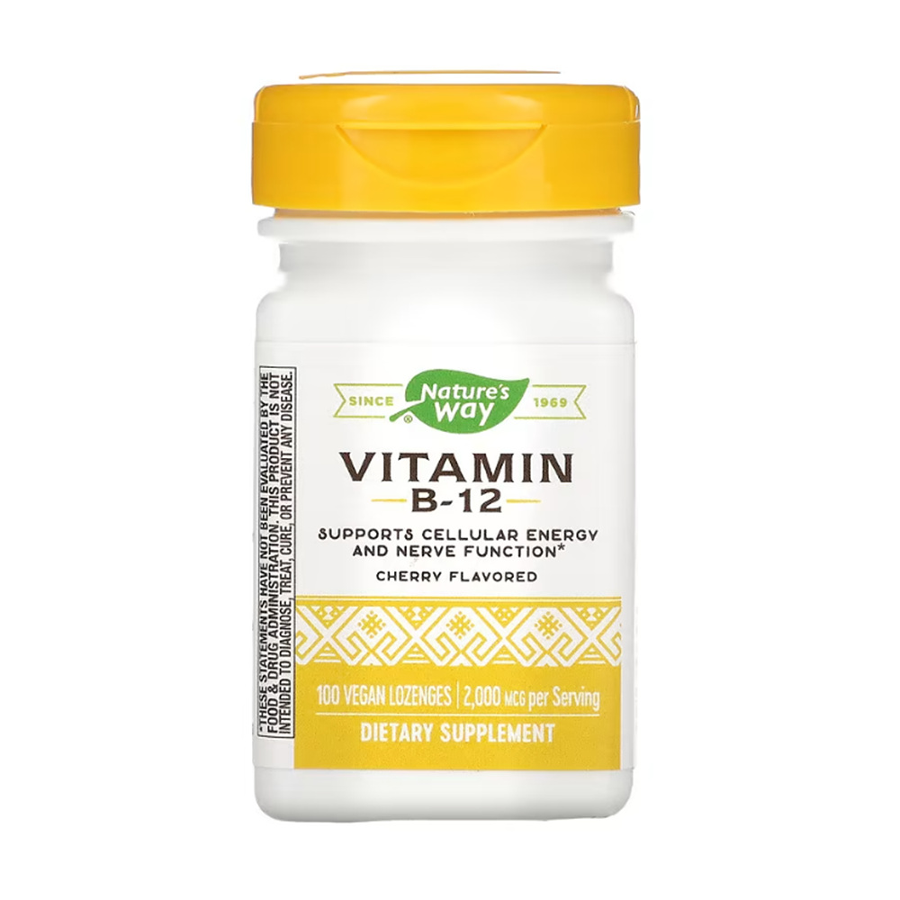 <b>네이처스웨이 비타민B12</b> 2000mcg 체리맛 비건사탕정제 100정