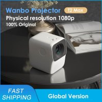 WanboT2 MAX 프로젝터 글로벌 버전 LED 휴대용 1920x1080P 수직 키스톤 보정 홈 시어터
