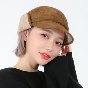 헤이즐 무스탕 트래퍼햇 남자 여자 겨울 귀도리 군밤모자
