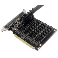 PCIE X16 NVME M.2 RAID Expansion Card PCI-E To SATA 20 Ports JMB585 Chip Adapter For ASUS Hyper M.2X