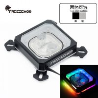 FREEZEMOD 컴퓨터 CPU 수냉 블록 오로라 확산 조명 효과 2021 레드 구리 베이스 플레이트, INTEL-PK5E