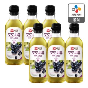 백설 포도씨유 500ml, 6개