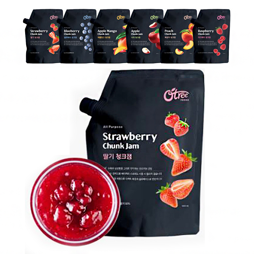 딸기 청크잼1kg 딸기 음료베이스 카페음료 과일 리플잼 베이킹 필링