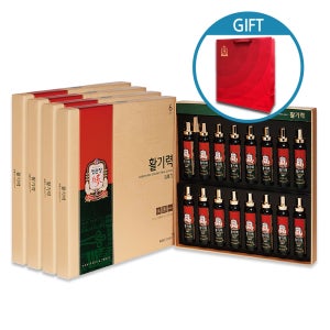 정관장 활기력 20ML 16입 4세트-6년근홍삼 명절 추석 구정 선물세트 홍삼원골드