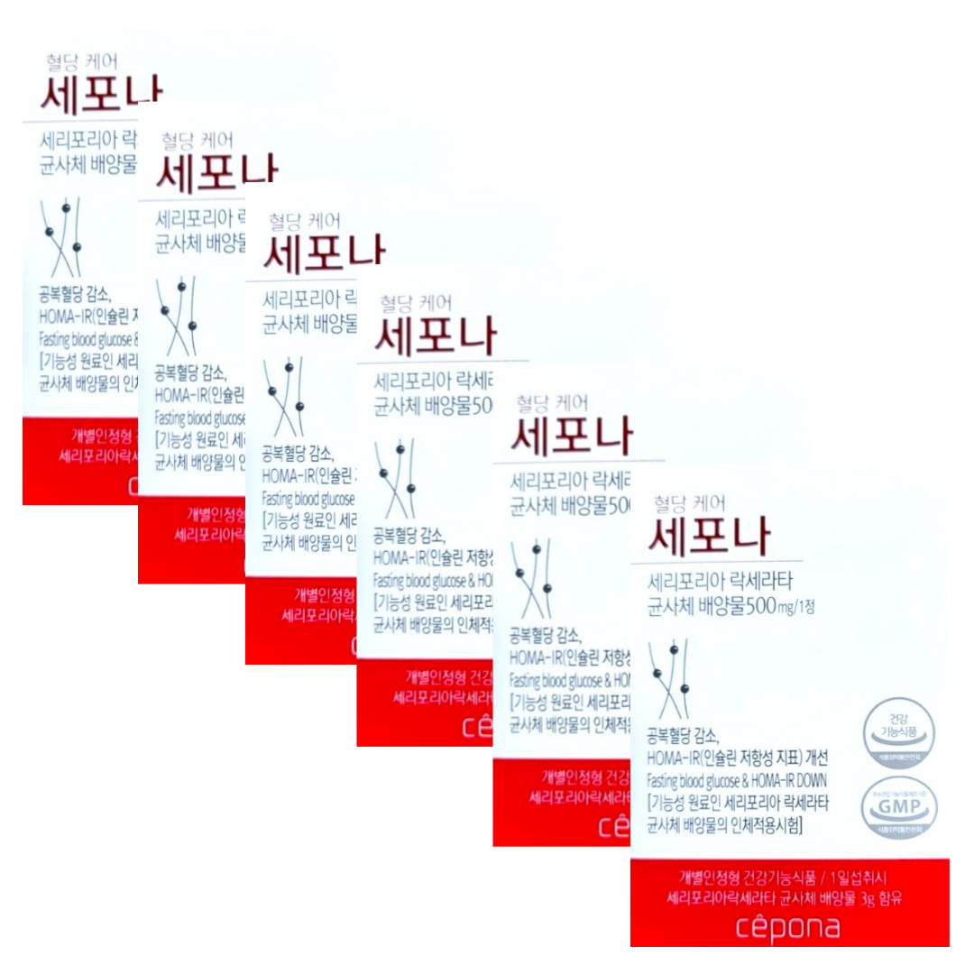<b>퓨젠바이오</b> 세포나 세리포리아 락세라타 510mg x 60정 x 6박스 60일분