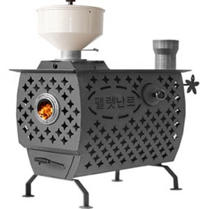 꾸버스 스퀘어 펠렛난로 20형 장작 나무 화목난로 가정용 업소용